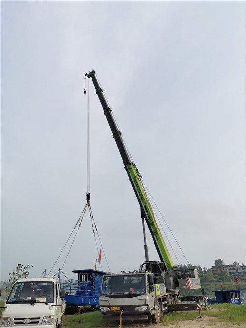 藁城区桥梁建设吊装案例